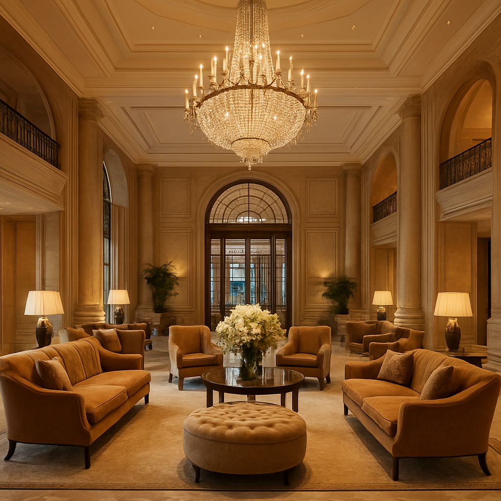 Grand hotel lobby